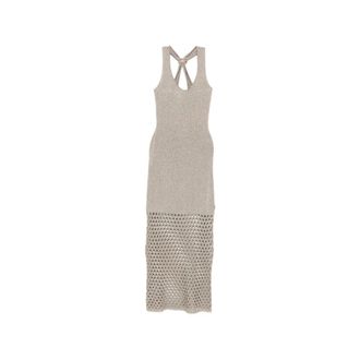 Simona Corsellini Dames, Jurken, Beige, Maat: XS Viscose