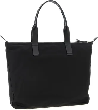 Dolce & Gabbana Logo Patch Nylon Shoulder Bag - Black
