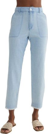 Bella Dahl Sonny Fray Linen-Blend Utility Pant