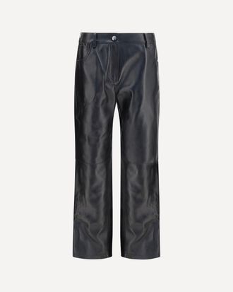 Magda Butrym Pantaloni in pelle a gamba dritta Woman 36