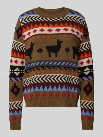 Max Mara Regular Fit Pullover mit Woll-Anteil Modell QUIRITE in Camel, Größe XXL