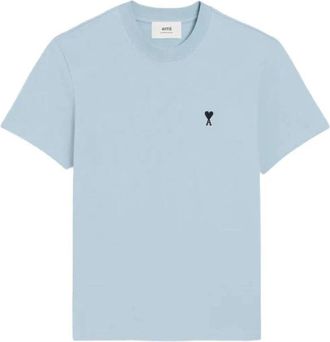 Ami Le Tee Ami de Coeur Contrasted - Heren - T-shirts - Blauw - XL - Katoen - Tops