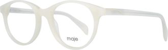 Maje Rond Acetaat Montuur - Dames - Brillen - Wit - ONE Size - Accessoires