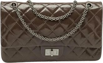 Chanel Pre-owned Vintage Gewatteerde Schoudertas - Dames - Vintage Schoudertas - Bruin - ONE Size - Leer - Vintage