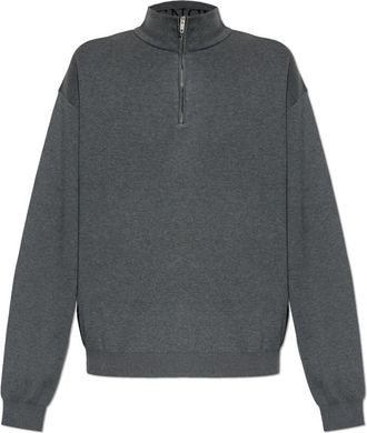 Balenciaga Trui met logo - Heren - Coltruien - Grijs - M - Truien & Vesten