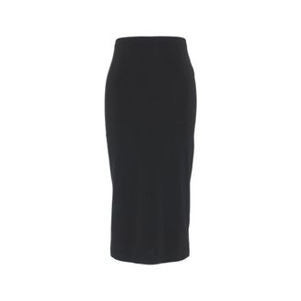 Norma Kamali Midi Skirts, female, Black, Size: XS High-Waisted Midi Skirt Nero