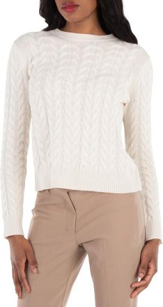 Max Mara Odessa Cable Knit Cashmere Sweater, Size Small