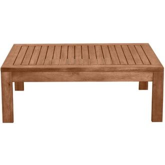 Miliboo Tavolino da salotto da giardino in legno massello L90 cm SALVADOR