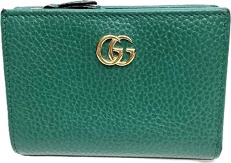 Gucci Green Leather Wallet (Bi-Fold) (Pre-Owned)