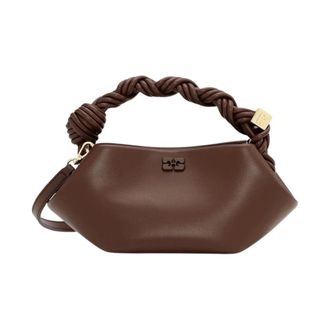 Ganni Tassen, Dames, Bruin, ONE Size, Katoen, Mini Bou Bag
