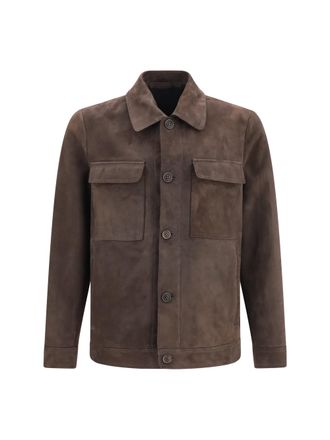 Salvatore Santoro Mens Leather Jacket Dark Brown