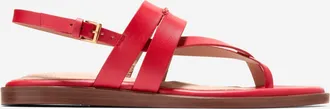 Cole Haan Womens Go-To Estella Flat Thong Sandals - Red Size 10.5