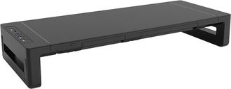 OEM Soporte Elevador Ajustable Para Monitor Con Iluminaci&oacute;n Rgb, Base Plegable Ergon&oacute;mica, Compartimentos De Almacenamiento Y 3 Puertos Usb Organizador De