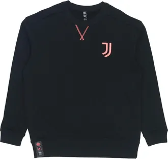 adidas Juve Lny Cr Swt limited Juventus Embroidered team logo Soccer/Football Sports Pullover Black H67143