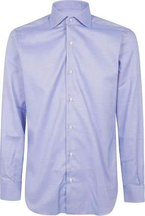 Barba Nekshirt - Heren - Zakelijke Overhemden - Blauw - 4XL - Katoen - Overhemden
