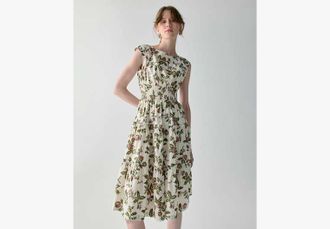 Kate Spade New York Forest Blooms Blaire Midi Dress