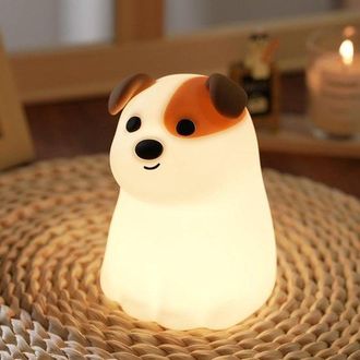 OEM Iluminaci&oacute;n Ambiental, Figura De Perro, Luz Nocturna, Funci&oacute;n De Atenuaci&oacute;n T&aacute;ctil Usb, Luz Nocturna De Cachorro Con Modo Rgb, Recargable