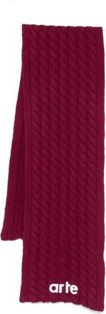 Arte Textured Logo Scarf - Heren - Wintersjaals - Bruin - ONE Size - Wol - Accessoires