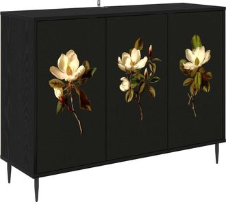 vidaXL Aparador Bremen Roble Negro 102 X 33 X 76 Cm Vidaxl