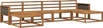 vidaXL Conjunto De Sof&aacute;s De Exterior 6 Uds. Natural Vidaxl