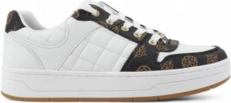 Guess Schoenen, Dames, Wit, 35 EU, Naresa Quilted Sneaker