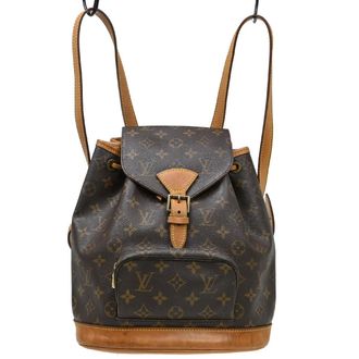 Louis Vuitton Montsouris Monogram Canvas Brown Canvas Backpack Bag (Pre-Owned)
