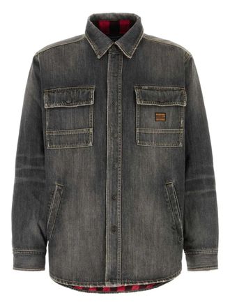 Balenciaga Katoenen denim shirtjack - Grijs