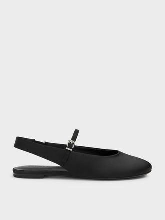 Charles & Keith Imani Satin Slingback Flats