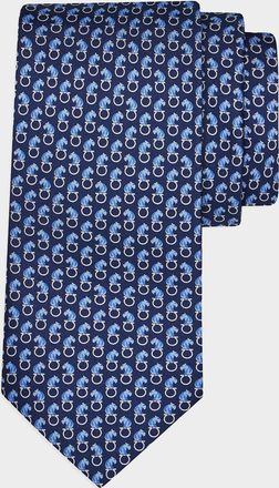 Ferragamo Ambra Animal-Print Silk Tie