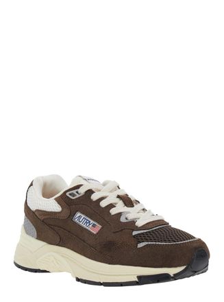Autry Womens Sneakers, Brown Leather Trainers
