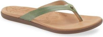 Olukai Honu Flip Flop in Green Olive/Golden Sand at Nordstrom, Size 10