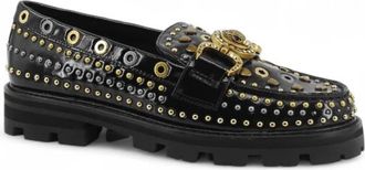 Kurt Geiger Mansion Stud Loafer - Dames - Loafers - Zwart - 36 EU - Leer - Schoenen