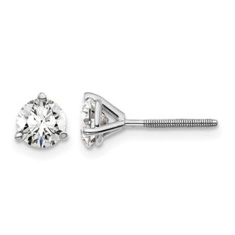 Diamond2Deal 14k White Gold 1 ctw Lab Grown Diamond Screwback Stud Earrings
