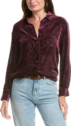 Johnny Was Maisen Button-Down Silk-Blend Tunic