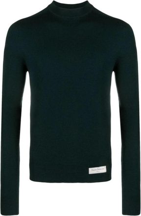 Balmain Groene Wol Casual Sweatshirt - Heren - Coltruien - Groen - 2XL - Wol - Truien & Vesten