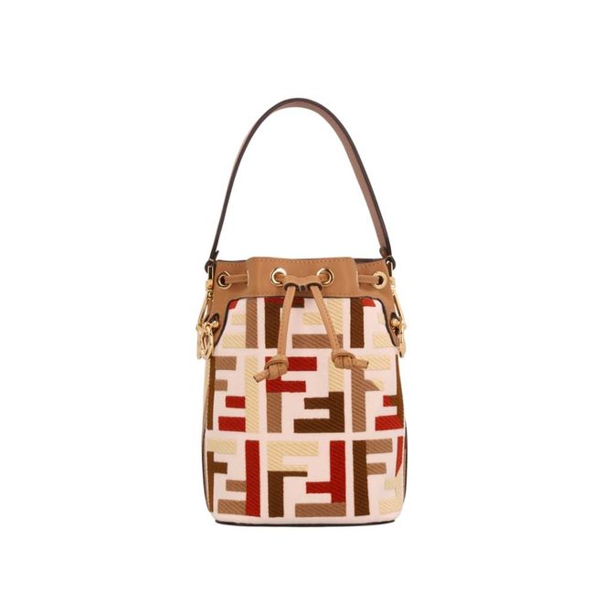 Bucket Bags, female, Multicolor, Size: ONE SIZE Canvas Embroidery Mini Tresor Bag