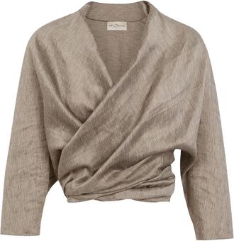 Cortana Aria Jacket - Dames - Blouses - Grijs - M - Leer - Overhemden