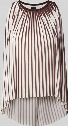 HUGO BOSS Loose Fit Blusentop in Plissee-optik Modell ETARBA in Schoko, Gr&ouml;&szlig;e XS