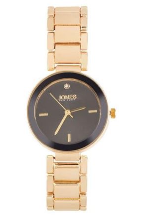Jones New York Crystal Sunray Quartz Bracelet Watch, 32.5mm in Gold at Nordstrom Rack