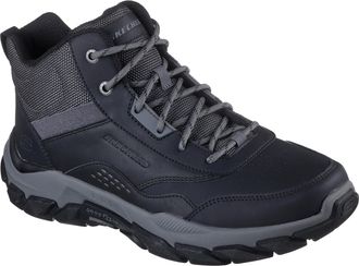Skechers Mens Santoro Hopkins Hiking Boot, Black Leather/Synthetic/Mesh, 10.5 UK