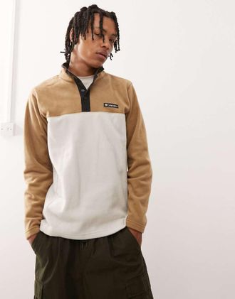 Columbia Steens Mountain II - Pile beige e cuoio con abbottonatura parziale a pressione-Neutro