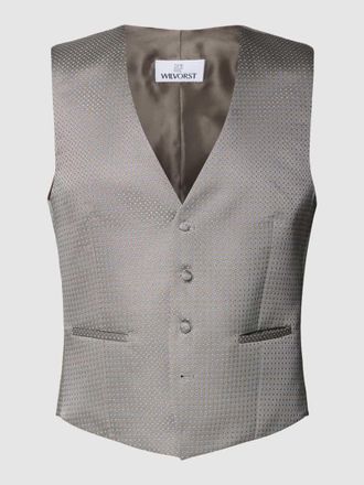 Wilvorst Weste mit Allover-Muster in Beige, Größe 58