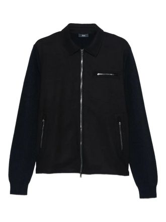Herno zip-up collared jacket - Blue