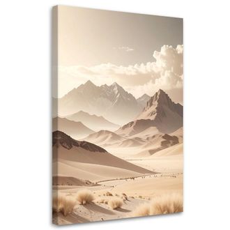 Feeby Impresi&oacute;n De Imagen, Paisaje De Monta&ntilde;a En Beige, 80x120