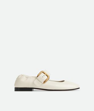 Bottega Veneta Astaire Mary-jane Ballerina - White - Women - 36 - 100% Calfskin