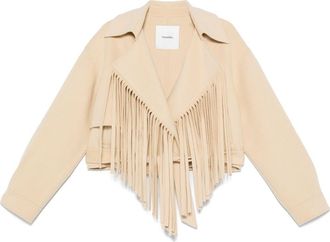 Nanushka Giacca con frange - Toni neutri