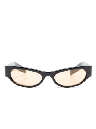 Gucci Occhiali da sole ovali - Nero