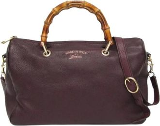 Gucci Pre-owned Handbags, female, Red, Size: ONE SIZE Pre-owned Bamboo Handbag