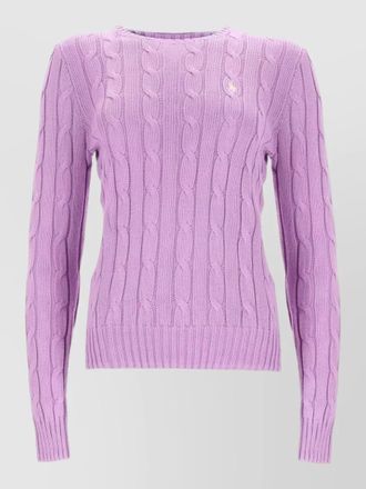 Polo Ralph Lauren cable knit sweater logo detail