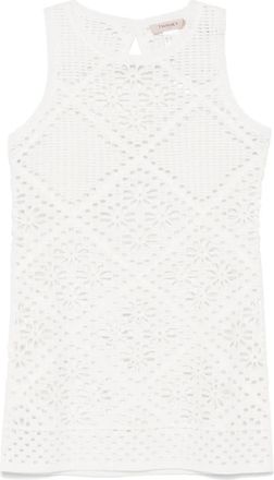 Twin-Set Abito corto con lavorazione alluncinetto - Bianco